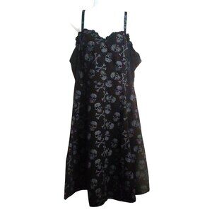 Tripp NYC Daang Goodman Skull Crossbones Whimsy Goth Grunge Dress Vampy